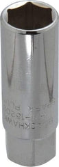 Blackhawk by Proto - 5/8", 3/8" Drive, Spark Plug Hand Socket - 6 Points, 2-1/2" OAL, Chrome Finish - Industrial Tool & Supply