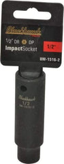 Blackhawk by Proto - 1/2" Drive 1/2" Deep Impact Socket - 6 Points, 3-5/16" OAL - Industrial Tool & Supply