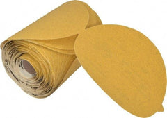 Norton - 6" Diam, 100 Grit Aluminum Oxide Adhesive PSA Disc - Medium Grade, Gold, C Weighted Backing, Flexible - Industrial Tool & Supply