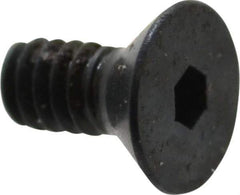 Camcar - #2-56 UNC Hex Socket Drive, 82° Flat Screw - Alloy Steel, Black Oxide Finish, Fully Threaded, 3/16" OAL - Industrial Tool & Supply