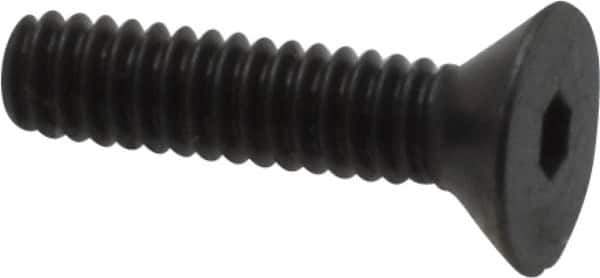 Camcar - #2-56 UNC Hex Socket Drive, 82° Flat Screw - Alloy Steel, Black Oxide Finish, Fully Threaded, 3/8" OAL - Industrial Tool & Supply