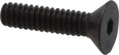 Camcar - #2-56 UNC Hex Socket Drive, 82° Flat Screw - Alloy Steel, Black Oxide Finish, Fully Threaded, 3/8" OAL - Industrial Tool & Supply