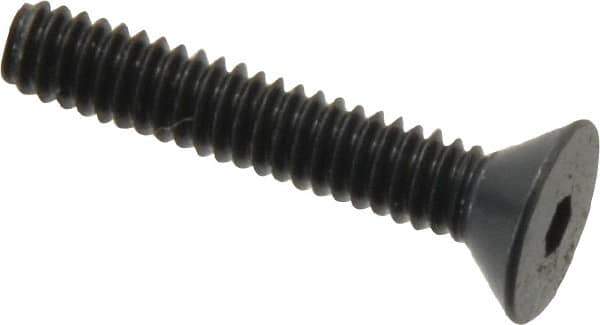 Camcar - #2-56 UNC Hex Socket Drive, 82° Flat Screw - Alloy Steel, Black Oxide Finish, Fully Threaded, 1/2" OAL - Industrial Tool & Supply
