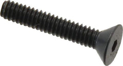 Camcar - #2-56 UNC Hex Socket Drive, 82° Flat Screw - Alloy Steel, Black Oxide Finish, Fully Threaded, 1/2" OAL - Industrial Tool & Supply