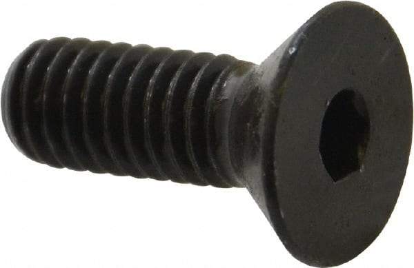 Made in USA - 5/16-18 UNC Hex Socket Drive, 82° Flat Screw - Alloy Steel, Black Oxide Finish, Fully Threaded, 7/8" OAL - Industrial Tool & Supply