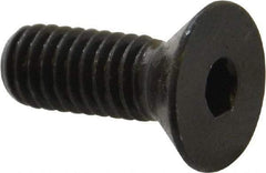 Made in USA - 5/16-18 UNC Hex Socket Drive, 82° Flat Screw - Alloy Steel, Black Oxide Finish, Fully Threaded, 7/8" OAL - Industrial Tool & Supply
