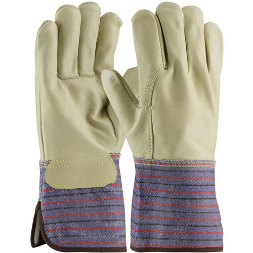 ‎87-2066/XL Grain Leather Palm Gloves - Top Grain Cowhide - Premium - Full Leather Back - Sewn w/Kevlar - GT - Exact Industrial Supply