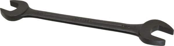Armstrong - 3/4" x 7/8" Standard Open End Wrench - 9-3/4" OAL, Double End, Black Finish, 15° Head Angle - Industrial Tool & Supply