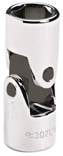 Blackhawk by Proto - 3/8" Drive, Standard Hand Socket - 6 Points, 1-51/64" OAL, Alloy Steel, Chrome Finish - Industrial Tool & Supply