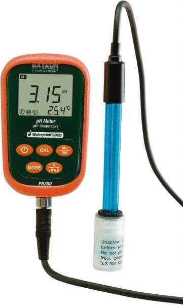 Extech - -2 to 19.99 pH, pH/mV/Temp Meter - 212°F - Industrial Tool & Supply
