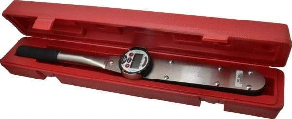 Proto - 1/2" Drive Electronic Digital Torque Wrench - 10 Ft/Lb to 100 Ft/Lb Torque, 22" OAL, 1 N/m Graduation, Fixed Head - Industrial Tool & Supply