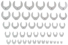 Proto - 43 Piece 3/8" Drive Open End Crowfoot Wrench Set - 3/8 to 3", with Clip Rail - Industrial Tool & Supply