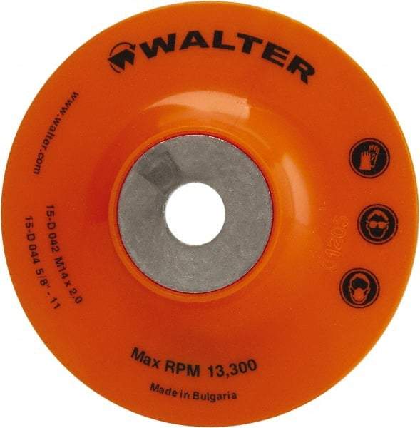 WALTER Surface Technologies - 4-1/2" Diam Disc Backing Pad - 5/8-11 Thread - Industrial Tool & Supply