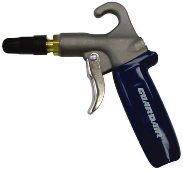 Guardair - 120 Max psi Plastic Tip Safety Air Gun - 1/4 NPT Inlet, Zinc - Industrial Tool & Supply