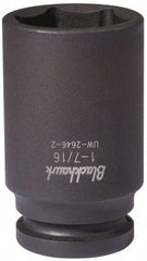 Blackhawk by Proto - 3/4" Drive 1-5/8" Deep Impact Socket - 6 Points, 3-3/8" OAL - Industrial Tool & Supply