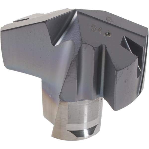 Iscar - Series ICM, 0.98" Diam Grade IC908 140° Replaceable Drill Tip - Carbide, TiAlN Finish, 24 Seat Size, Through Coolant - Industrial Tool & Supply