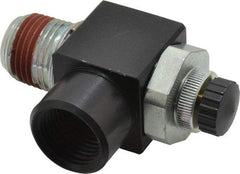 ARO/Ingersoll-Rand - 1/2" Male NPT x 1/2" Female NPT Right Angle Flow Control Valve - 0 to 150 psi & Brass Material - Industrial Tool & Supply