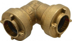 Legend Valve - 1/2" Tube OD, Brass Push-to-Connect Tube Union Elbow - Tube to Tube Connection, EPDM O-Ring - Industrial Tool & Supply