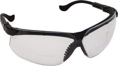 Uvex - +2, Clear Lenses, Scratch Resistant, Framed Magnifying Safety Glasses - UV Protection, Adjustable Temples, Black Polycarbonate Frame, ANSI Z87.1-2003 - Industrial Tool & Supply