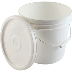 Dynalon Labware - 1 6-Piece 2 Gal 9.291" High, High-Density Polyethylene Round White Single Pail - Industrial Tool & Supply