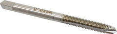 Hertel - M5x0.80 Metric Coarse, 2 Flute, High Speed Steel Spiral Point Tap - Plug Chamfer, Right Hand Thread, 2-3/8" OAL, 6H Class of Fit - Exact Industrial Supply