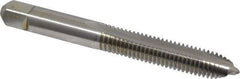 Hertel - M8x1.25 Metric Coarse, 2 Flute, High Speed Steel Spiral Point Tap - Plug Chamfer, Right Hand Thread, 2-23/32" OAL, 6H Class of Fit - Exact Industrial Supply