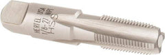 Hertel - 1/8-27 NPT Thread, 4 Flute Standard Pipe Tap - 2-1/8" OAL, Bright Finish, High Speed Steel - Exact Industrial Supply