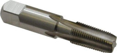 Hertel - 1/16-27 NPTF Thread, 4 Flute Standard Pipe Tap - 2-1/8" OAL, Bright Finish, High Speed Steel - Exact Industrial Supply