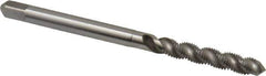 Hertel - M3x0.50 Metric Coarse, 3 Flute, 52° Helix, Plug Chamfer, Bright Finish, High Speed Steel Spiral Flute STI Tap - 2" OAL - Exact Industrial Supply