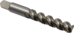 Hertel - 5/16-18 UNC, 3 Flute, 52° Helix, Bottoming Chamfer, Bright Finish, High Speed Steel Spiral Flute STI Tap - 2-15/16" OAL - Exact Industrial Supply