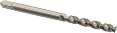 Hertel - M3x0.50 Metric Coarse, 2 Flute, 52° Helix, Bottoming Chamfer, Bright Finish, High Speed Steel Spiral Flute STI Tap - 2" OAL - Exact Industrial Supply