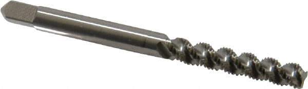 Hertel - M4x0.70 Metric Coarse, 3 Flute, 52° Helix, Bottoming Chamfer, Bright Finish, High Speed Steel Spiral Flute STI Tap - 2-3/8" OAL - Exact Industrial Supply