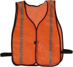 NMC - One Size Fits Most High Visibility Orange Mesh General Purpose Vest - Hook & Loop Closure, Polyester - Industrial Tool & Supply