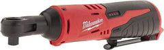 Milwaukee Tool - 3/8" Drive 12 Volt Inline Cordless Impact Wrench & Ratchet - 250 RPM, 35 Ft/Lb Torque, Lithium-Ion Batteries Not Included - Industrial Tool & Supply