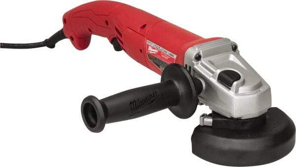 Milwaukee Tool - 4-1/2" Wheel Diam, 11,000 RPM, Corded Angle & Disc Grinder - 5/8-11 Spindle, 120 Volts, 11 Amps - Industrial Tool & Supply