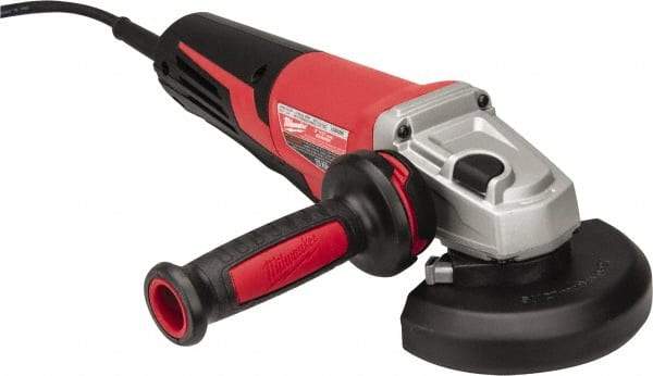 Milwaukee Tool - 5" Wheel Diam, 11,000 RPM, Corded Angle & Disc Grinder - 5/8-11 Spindle, 120 Volts, 13 Amps - Industrial Tool & Supply