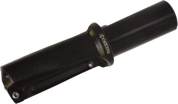 Kyocera - 1-3/4" Max Drill Depth, 2xD, 7/8" Diam, Indexable Insert Drill - 2 Inserts, 1" Shank Diam, Whistle Notch Shank - Industrial Tool & Supply