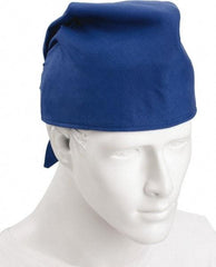 Ergodyne - Size Universal Cooling Tie Hat - Cotton, Tie Closure, Blue, Solid Pattern - Industrial Tool & Supply
