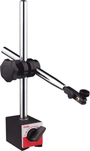 SPI - 60mm Long x 2" Wide x 55mm High Magnetic Indicator Base with On/Off Switch - 80 Kg Magnetic Pull, 203mm Rod Length - Industrial Tool & Supply