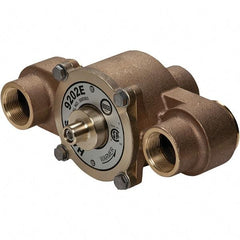 Haws - 1-1/4" Inlet, 10" Long x 5" Wide x 7" High, Brass Plumbed Wash Station Tempering Valve - Compatible with Combination Drench Shower & Eye/Face Wash Stations - Industrial Tool & Supply