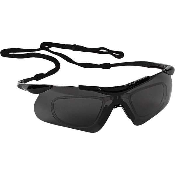 KleenGuard - Smoke Lenses, Frameless Safety Glasses - Anti-Fog, Scratch Resistant, Black Nylon Frame, Size Universal, Wrap Around - Industrial Tool & Supply