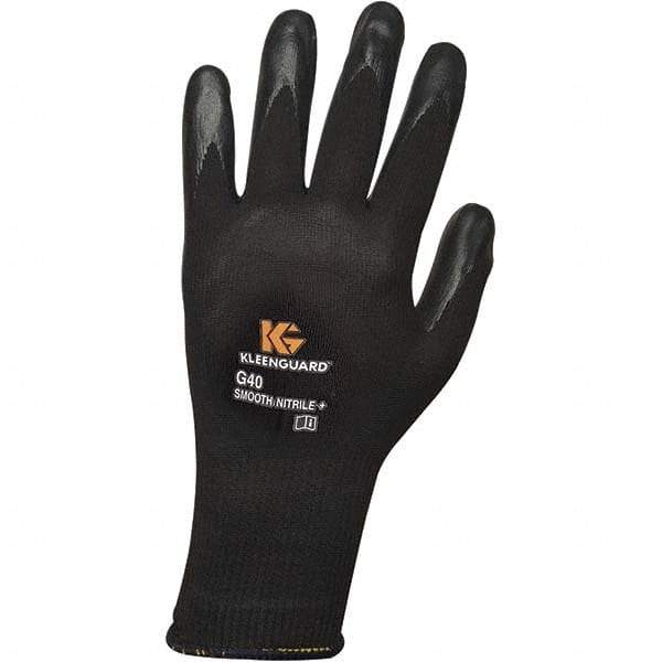 KleenGuard - Size S (7) Nitrile Coated Nylon General Protection Work Gloves - For General Purpose, Palm & Fingers Coated, Knit Wrist Cuff, Full Fingered, Black, Paired - Industrial Tool & Supply