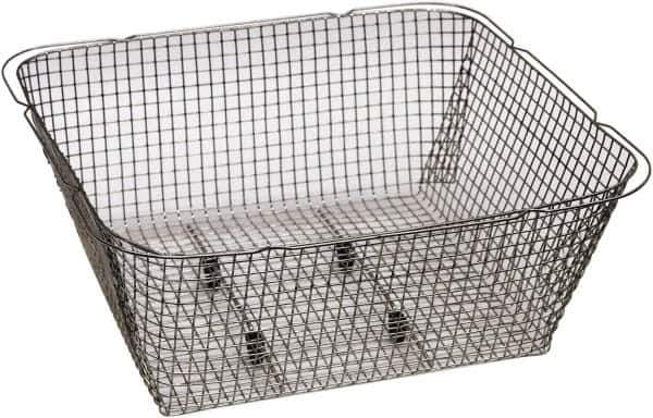 Graymills - 304 Stainless Steel Parts Washer Basket - 5-1/4" High x 9" Wide x 9-1/2" Long, Use with Ultrasonic Cleaners - Industrial Tool & Supply