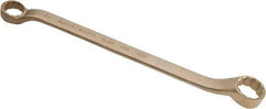 Ampco - 1-1/4" x 1-7/16" 12 Point Offset Box Wrench - Double End, 19-1/4" OAL, Aluminum Bronze - Industrial Tool & Supply