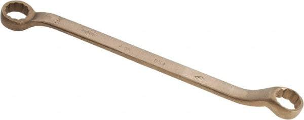 Ampco - 1-1/4" x 1-5/16" 12 Point Offset Box Wrench - Double End, 19-1/4" OAL, Aluminum Bronze - Industrial Tool & Supply