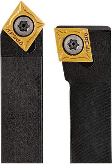 Seco - SCDC, Left Hand Cut, 45° Lead Angle, 14mm Shank Height x 14mm Shank Width, Neutral Rake Indexable Turning Toolholder - 150mm OAL, CC..09T3.. Insert Compatibility, Series Screw Lock - Industrial Tool & Supply