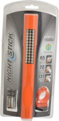 Bayco - White LED Bulb, 137 Lumens, Mini Flashlight - Orange Plastic Body, 4 AAA Alkaline Batteries Included - Industrial Tool & Supply