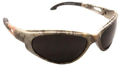 Edge Eyewear - Smoke Lenses, Framed Safety Glasses - Scratch Resistant, Camouflage Nylon TR90 Frame, Size Universal, Wrap Around - Industrial Tool & Supply