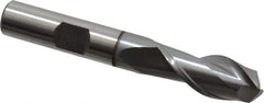 Cleveland - 7/16" Diam, 13/16" LOC, 2 Flute, 90° Point Angle, High Speed Steel Drill Mill - TiCN Finish, 2-1/2" OAL, 3/8" Shank Diam - Industrial Tool & Supply