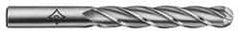 Cleveland - 1" Diam, 6" LOC, 4 Flute High Speed Steel Ball End Mill - Uncoated, Single End, 8-1/2" OAL, 1" Shank Diam, Spiral Flute - Industrial Tool & Supply